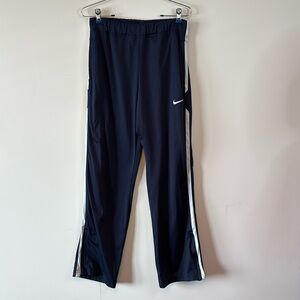 Nike athletic pants navy blue with white accents size S